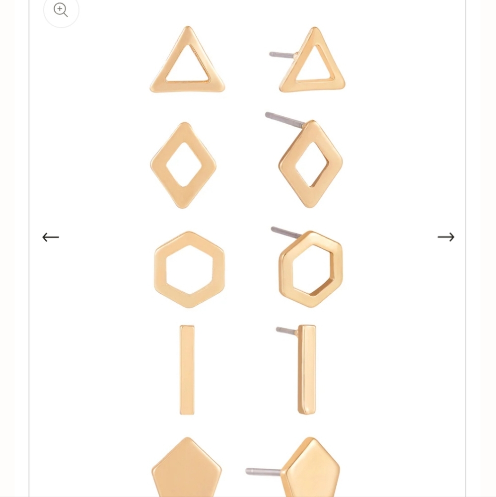 Ettika geometric earring set - Picture 2 of 5